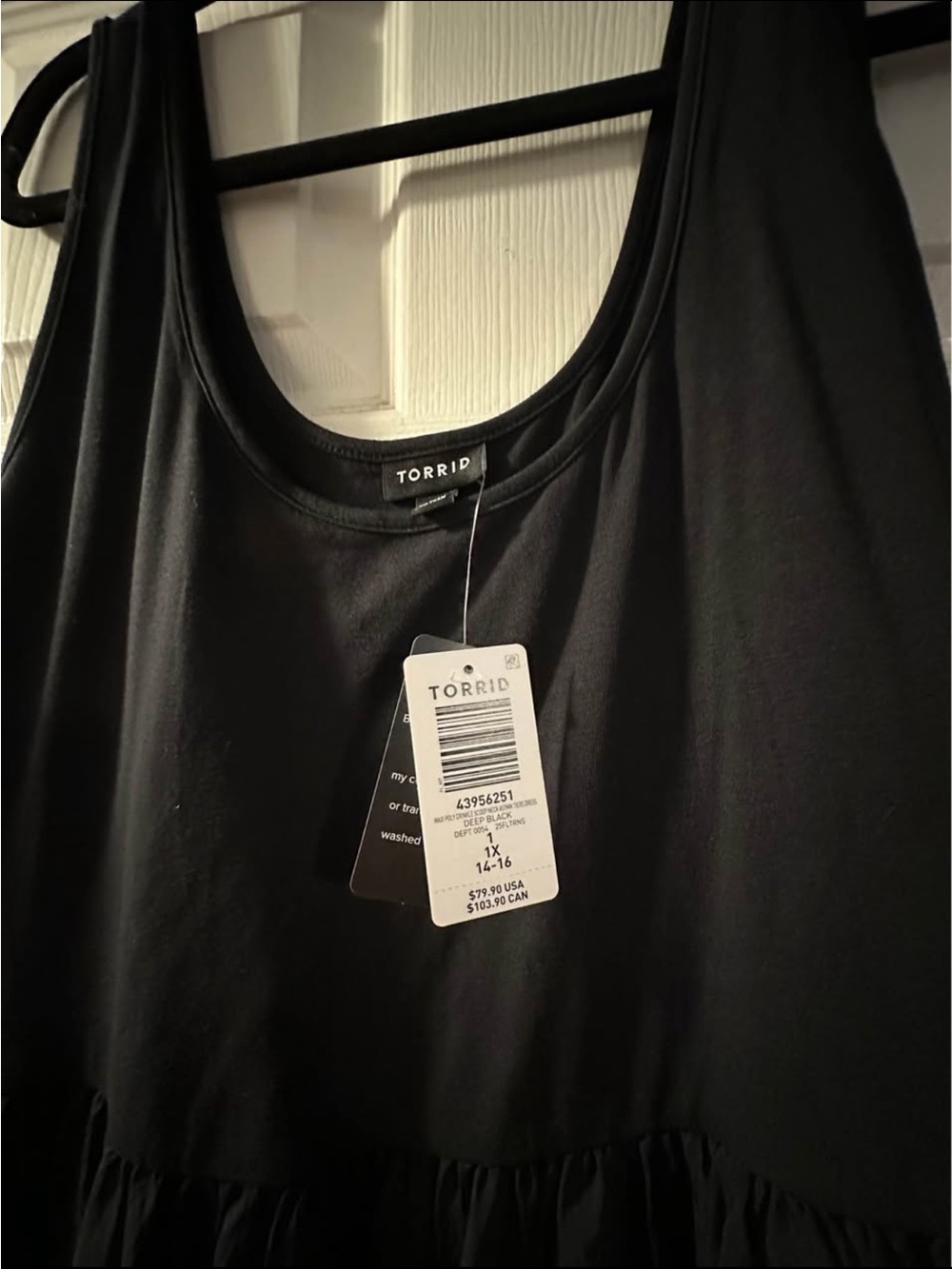 torrid NWT Black Scoop Neck Tiered Maxi Dress - Picture 3 of 8